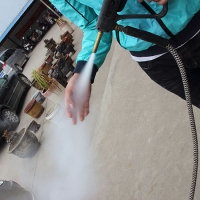 Three questions about car wash shop using steam cleaner