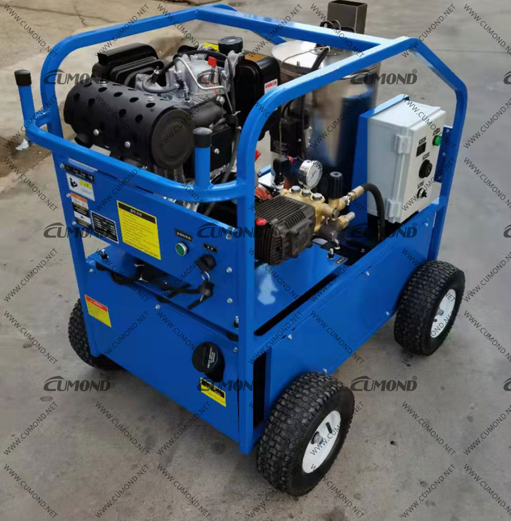 CUMOND high pressure cleaning equipment and steam cleaning machine in action for eco-friendly cleaning. CUMOND high pressure cleaning equipment and steam cleaning machine in action for eco-friendly cleaning.