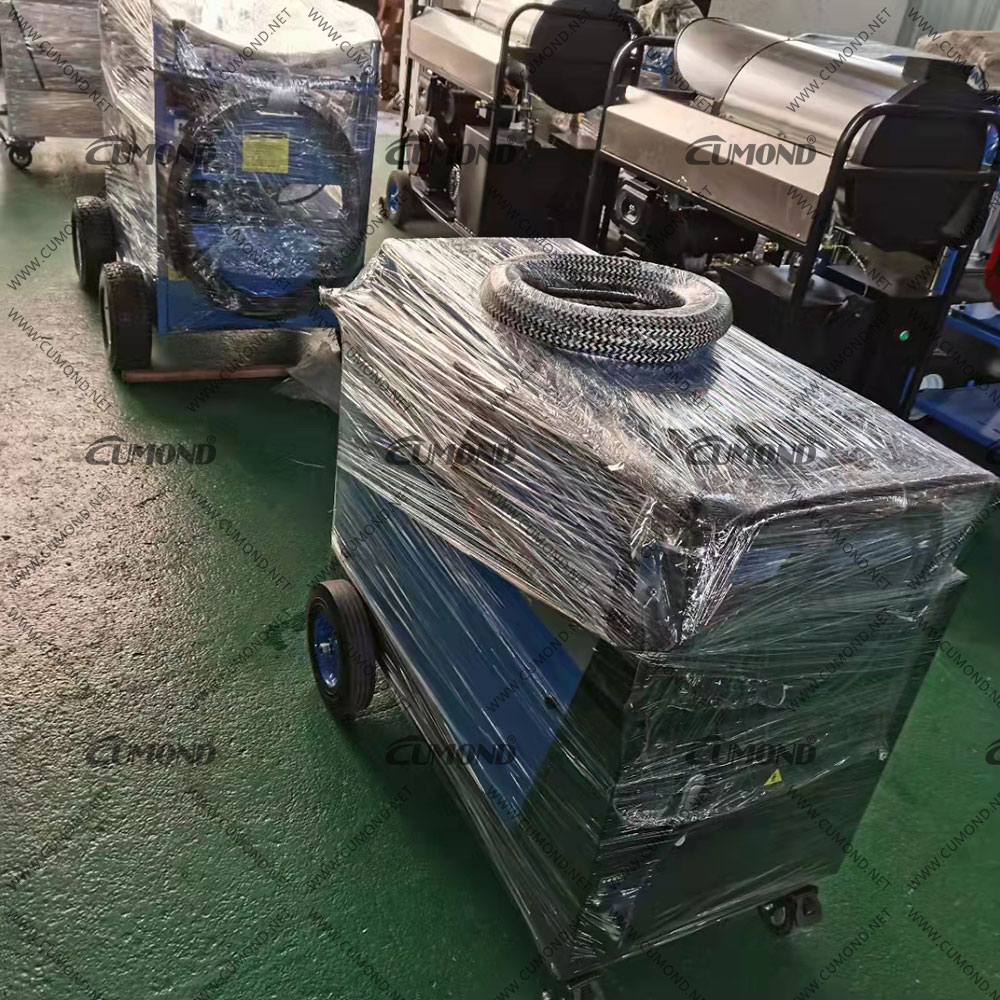 CUMOND high pressure cleaning equipment and steam cleaning machine in action for eco-friendly cleaning. CUMOND high pressure cleaning equipment and steam cleaning machine in action for eco-friendly cleaning.