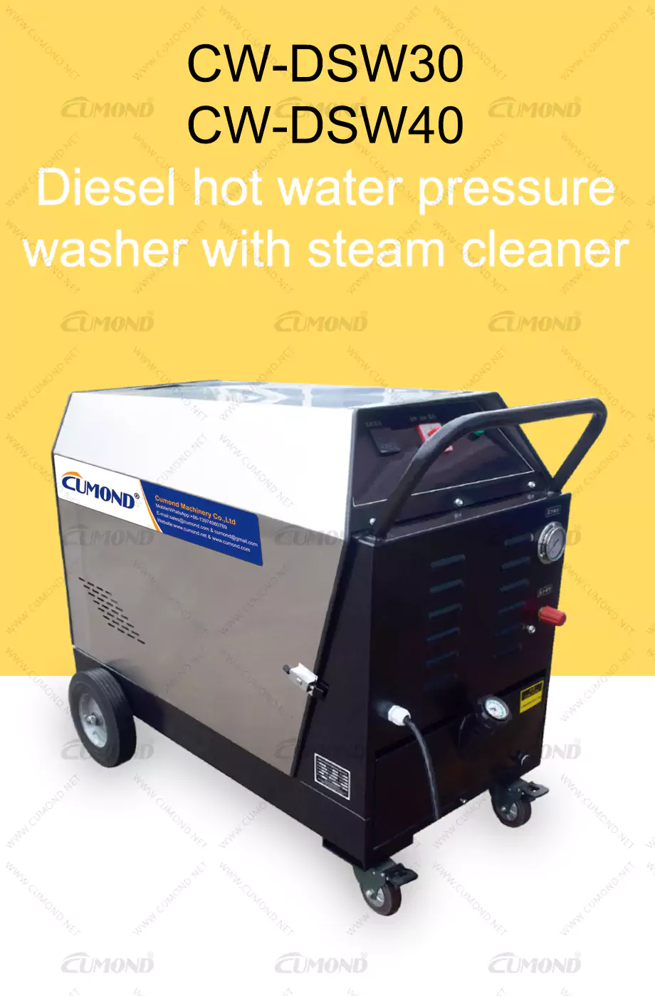 Diesel steam cleaner and hot&cold water pressure washer CW-DSW30 / DSW40