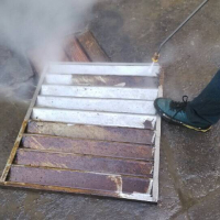 Inspection method for cleaning effect of high pressure water washer machine